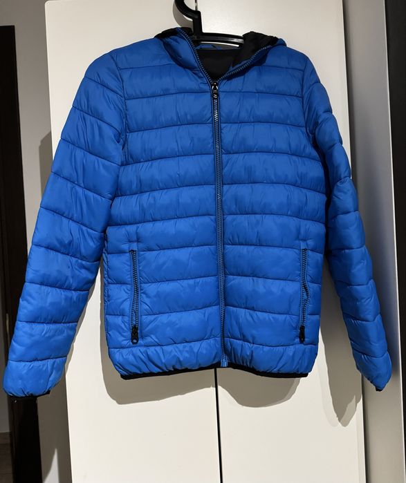 Kurtka pikowana 152 cm niebieska