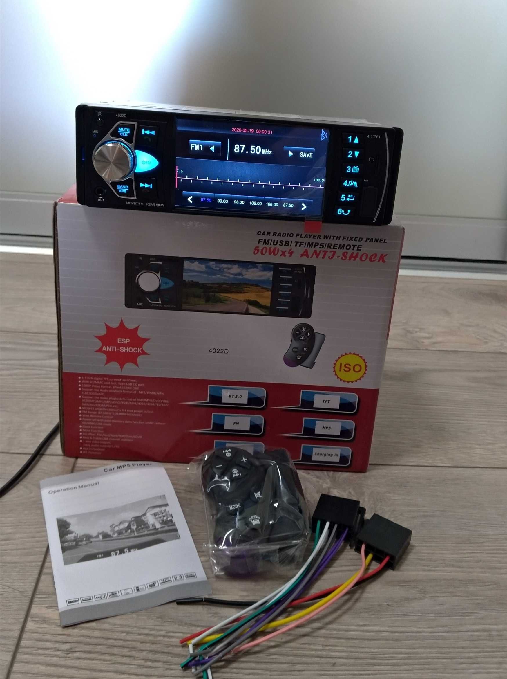 Pioneer 4022 MP5 автомагнітола Дисплей 10,5см\Bluetooth\USB\SD