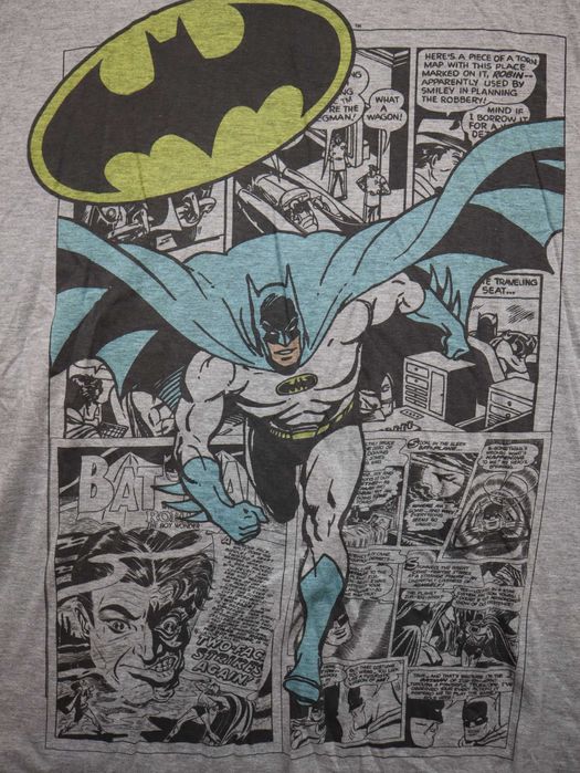 2014 DC Comics Batman tshirt szara koszulka z krótkim rękawem z nadruk