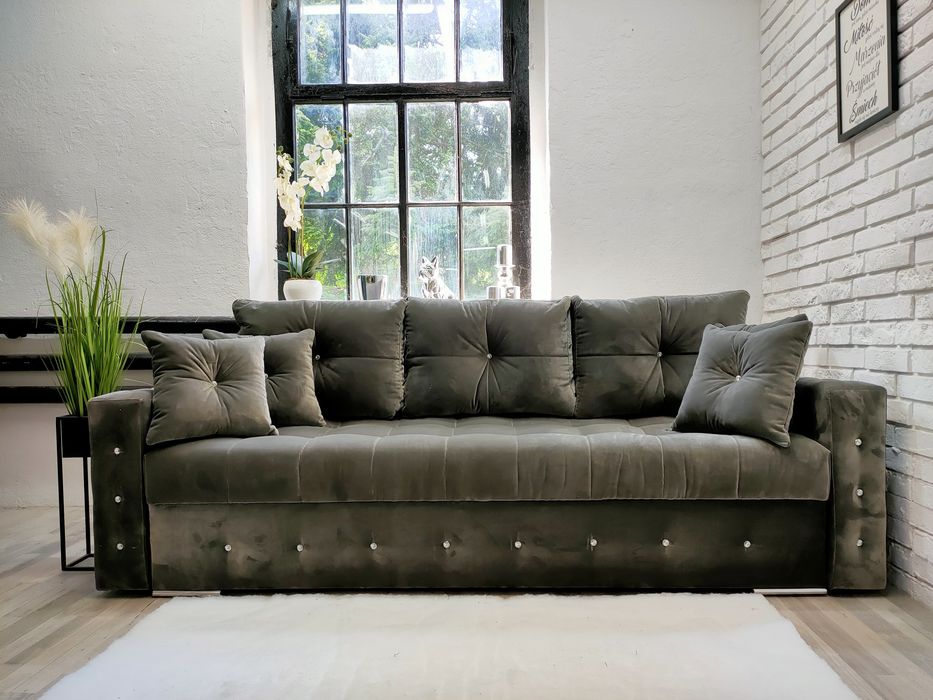 Sofa, kanapa Samara Glamour sprężyny welur