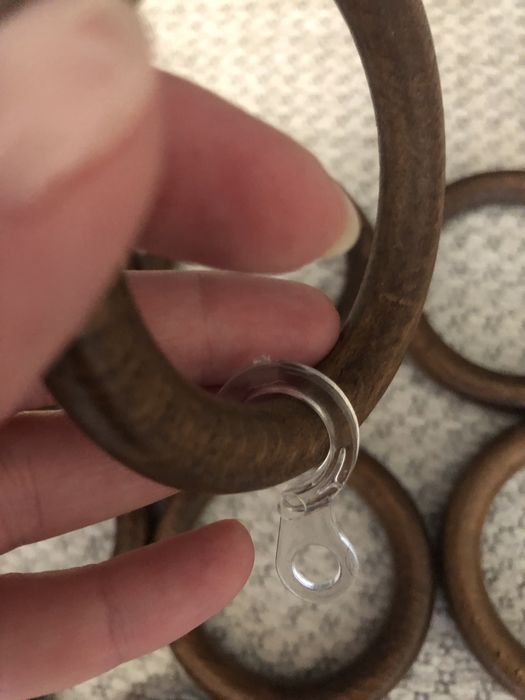 Kółka z haczykami do zasłon/ firan 9 sztuk