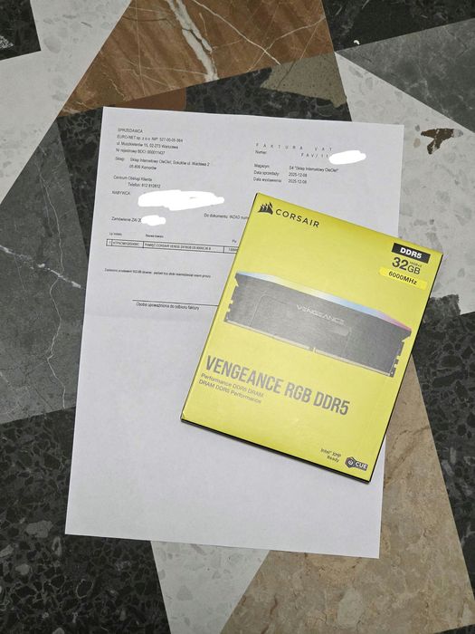 (Ole Ole) Corsair Vengeance 32GB DDR5 6000CL36 ARGB -NOWY, gwarancja