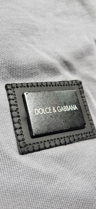 Dres męski bez kaptura szary logo bawełna melanż logo M