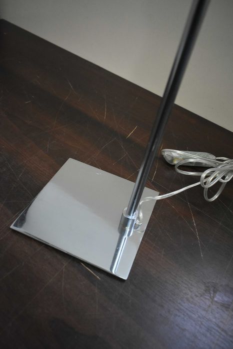 Vintage retro lampa metalowa biurkowa chrom