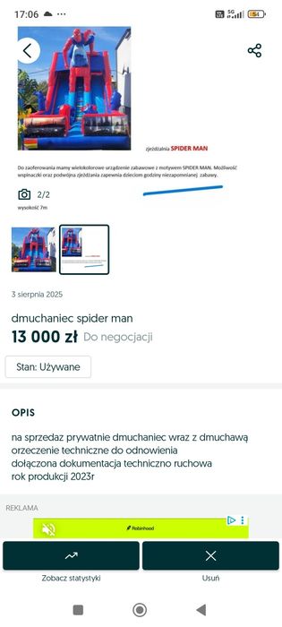 mini dino dmuchaniec