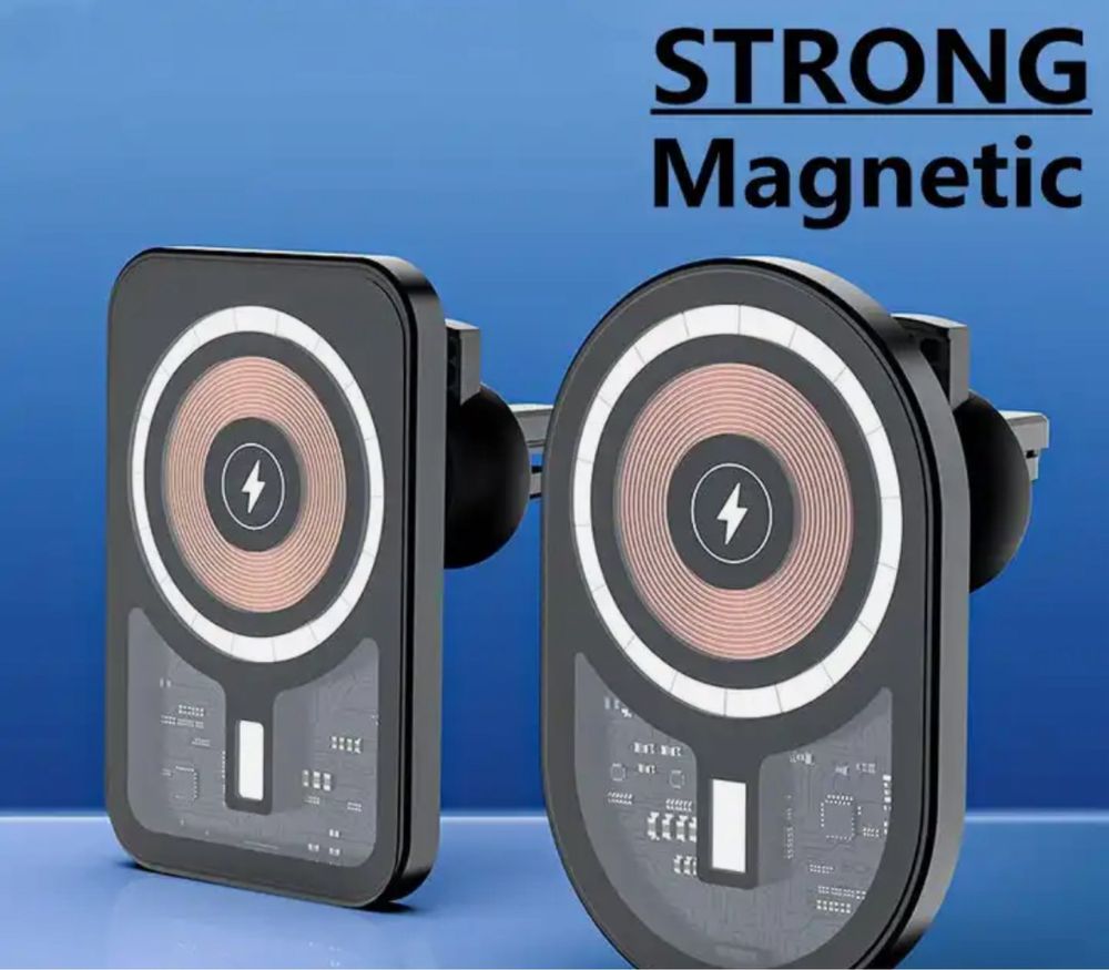 Магнітний автотримач з бездротовою зарядкою MagSafe для iPhone