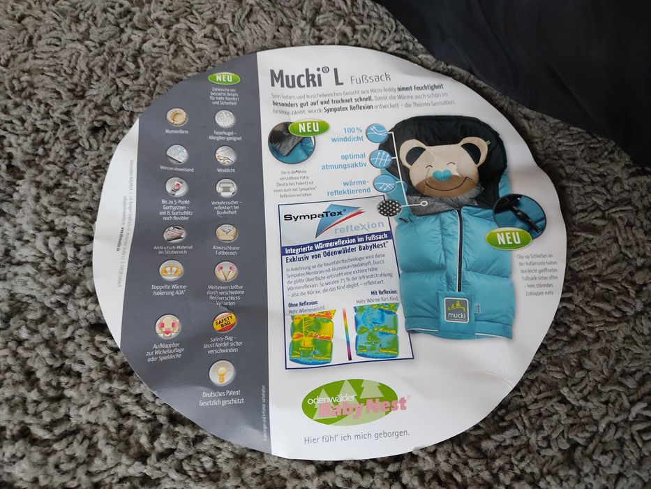 Śpiworek dziecięcy do wózka i nie tylko Mucki rozmiar L