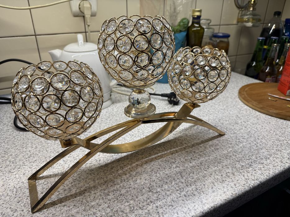 swiecznik zloty Home&You duzy