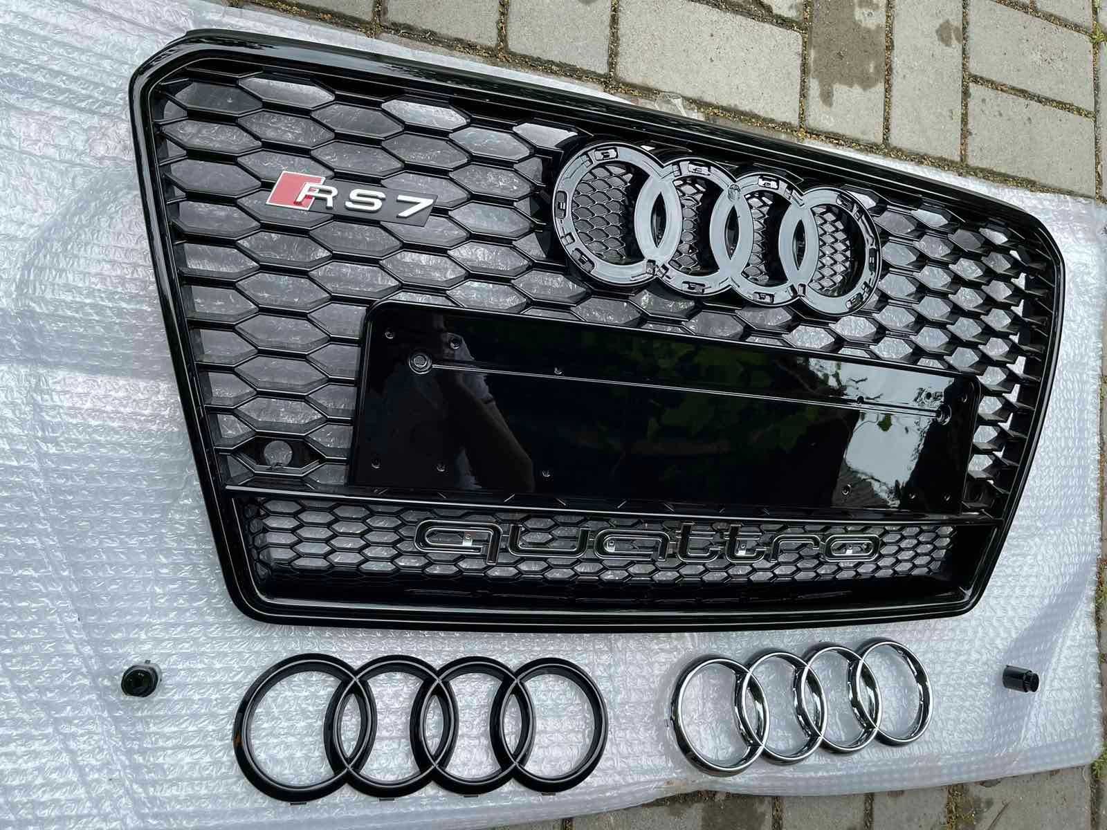 Решетка радиатора Audi A7 4G (10-15) тюнинг решітка RS7 з quattro