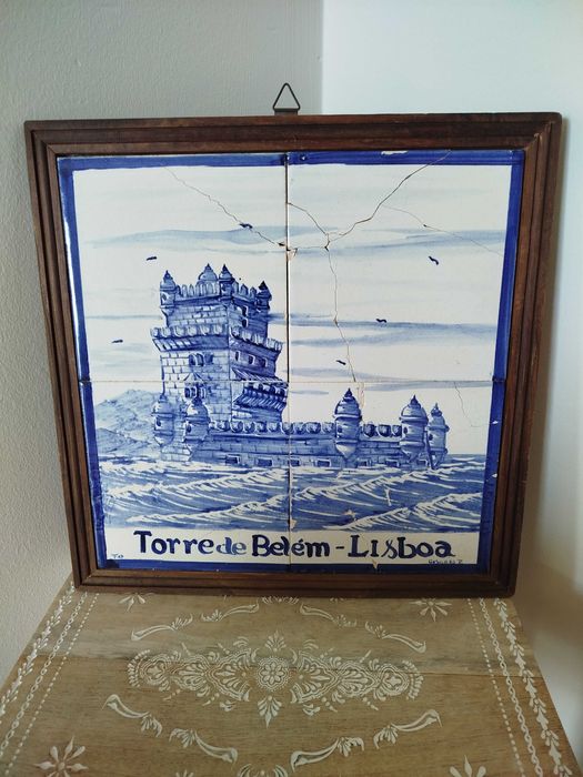 Antigo Quadro em Azulejos "Torre de Belém"