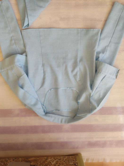 Костюм 42-44р літній блакитний трійка