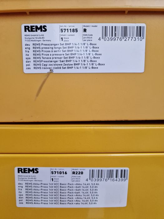 Zestaw Rems do klimatyzacji do Conex  Hilti Rothenberger Milwaukee Rid