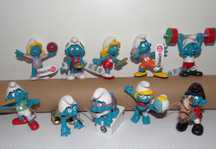 bonecos figuras pvc coleção completa Smurfs estrunfes