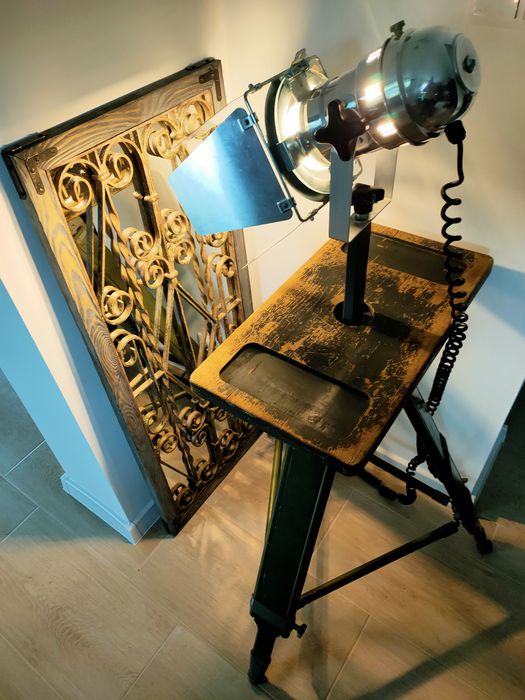 Lampa podłogowa loft, wojskowa, militaria