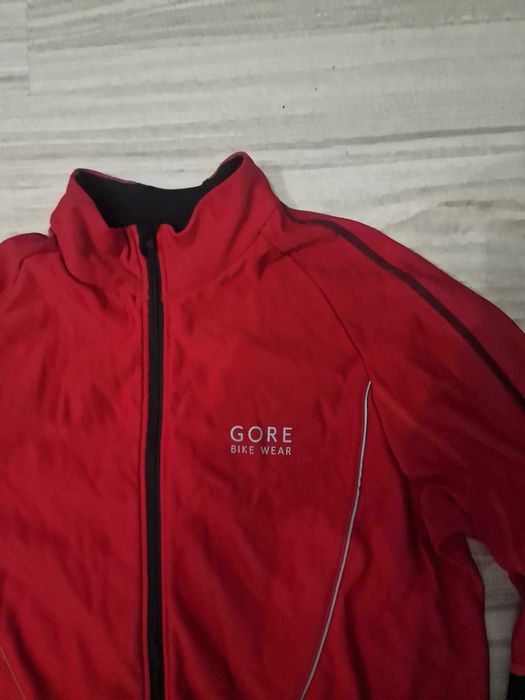 Męska bluzka rowerowa Gore Bike Wear, roz. L, czerwono-czarna, bdb