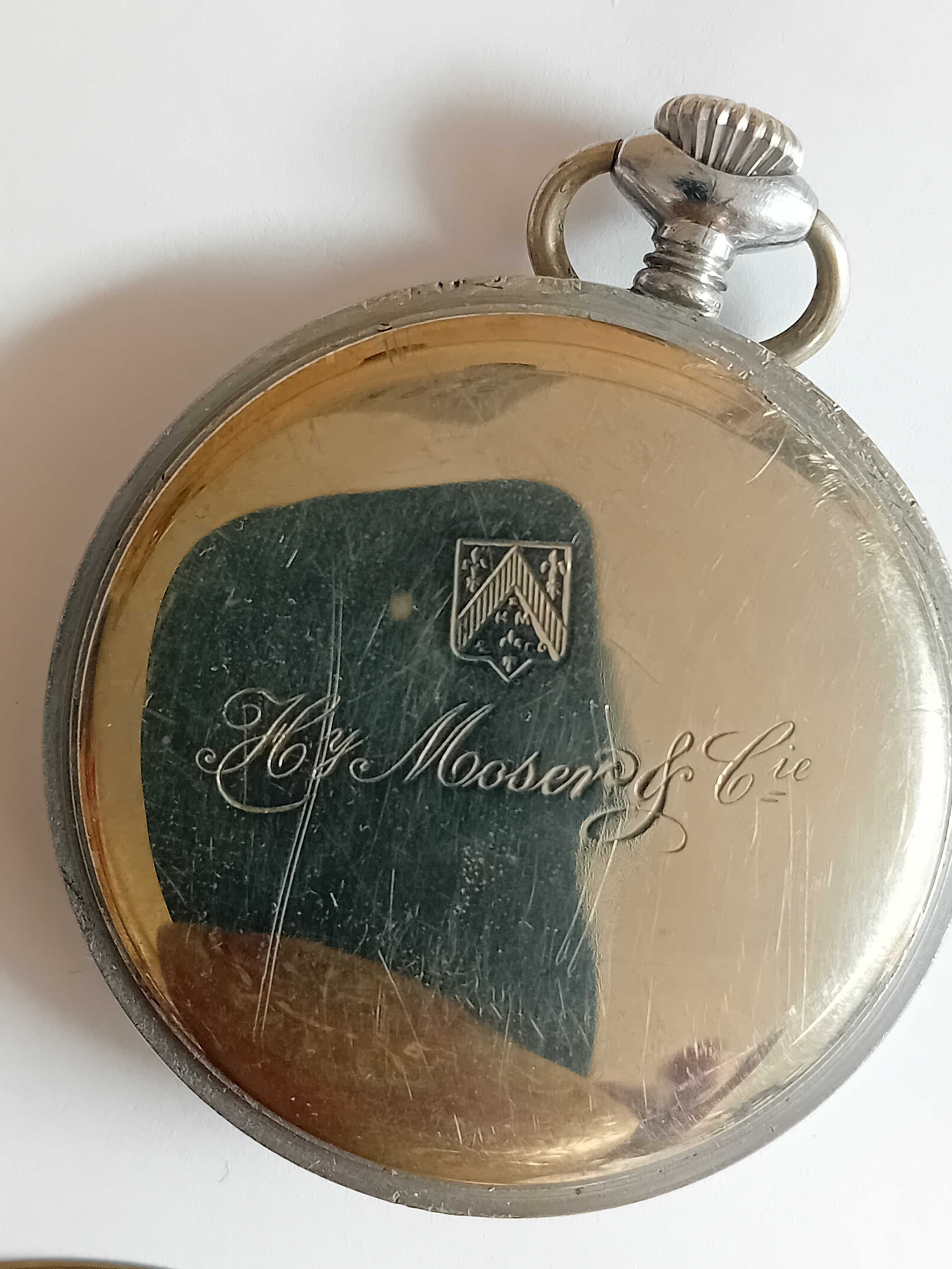 Hy.Moser&Co górniczy jubileuszowy zegarek kieszonkowy