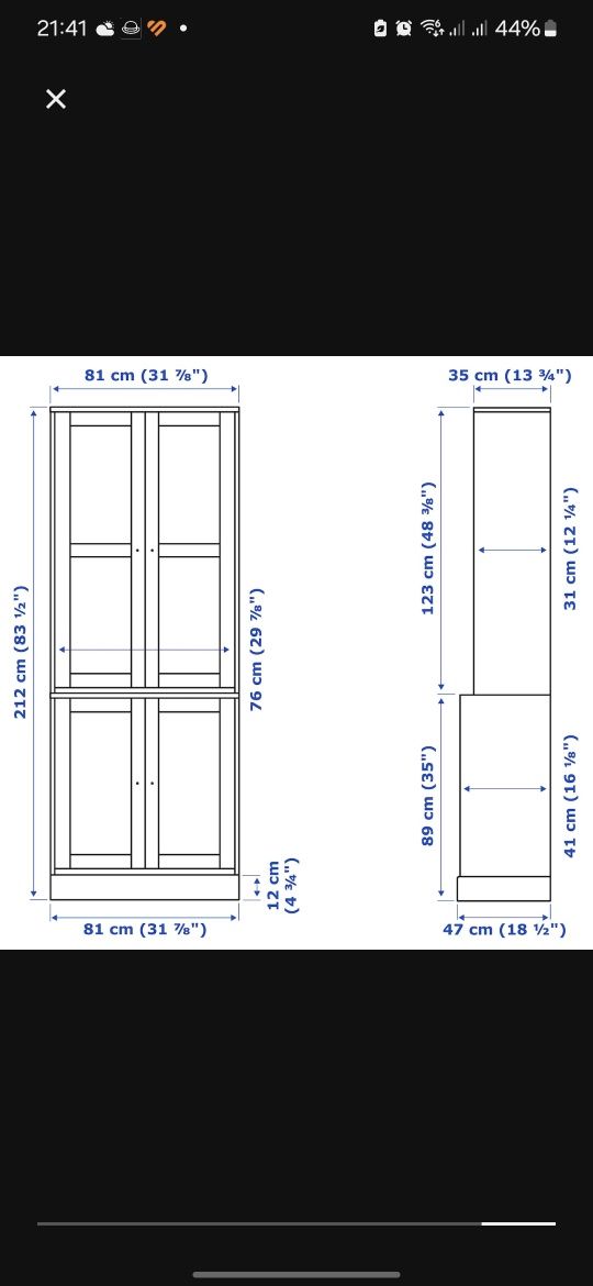 Witryna Havsta Ikea szafa (jak Hauga)
