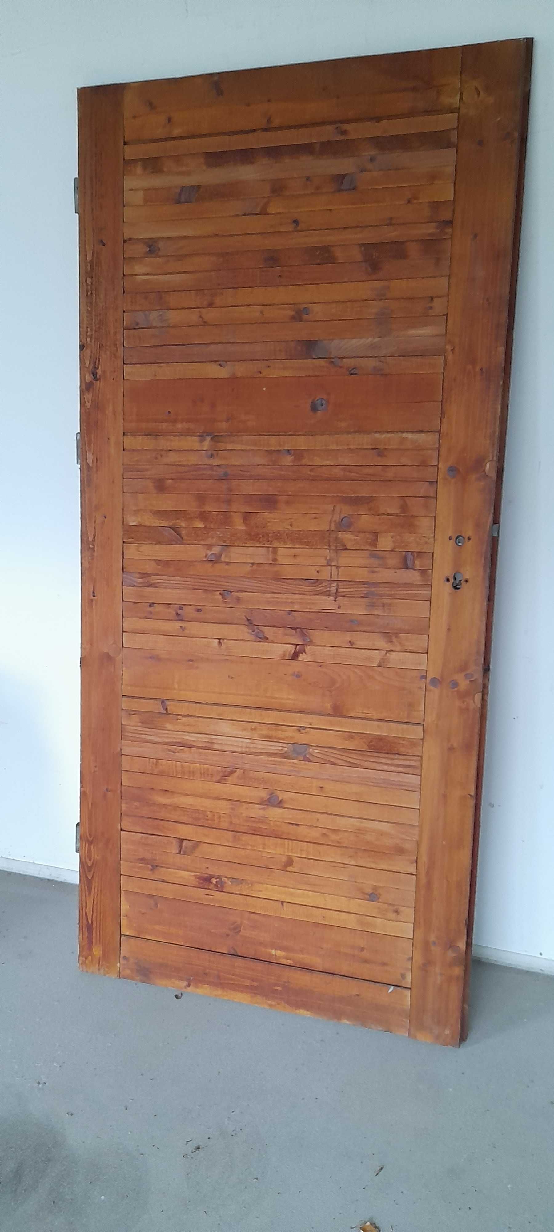 Drzwi wejściowe zewnętrzne drewniane 90/200 cm