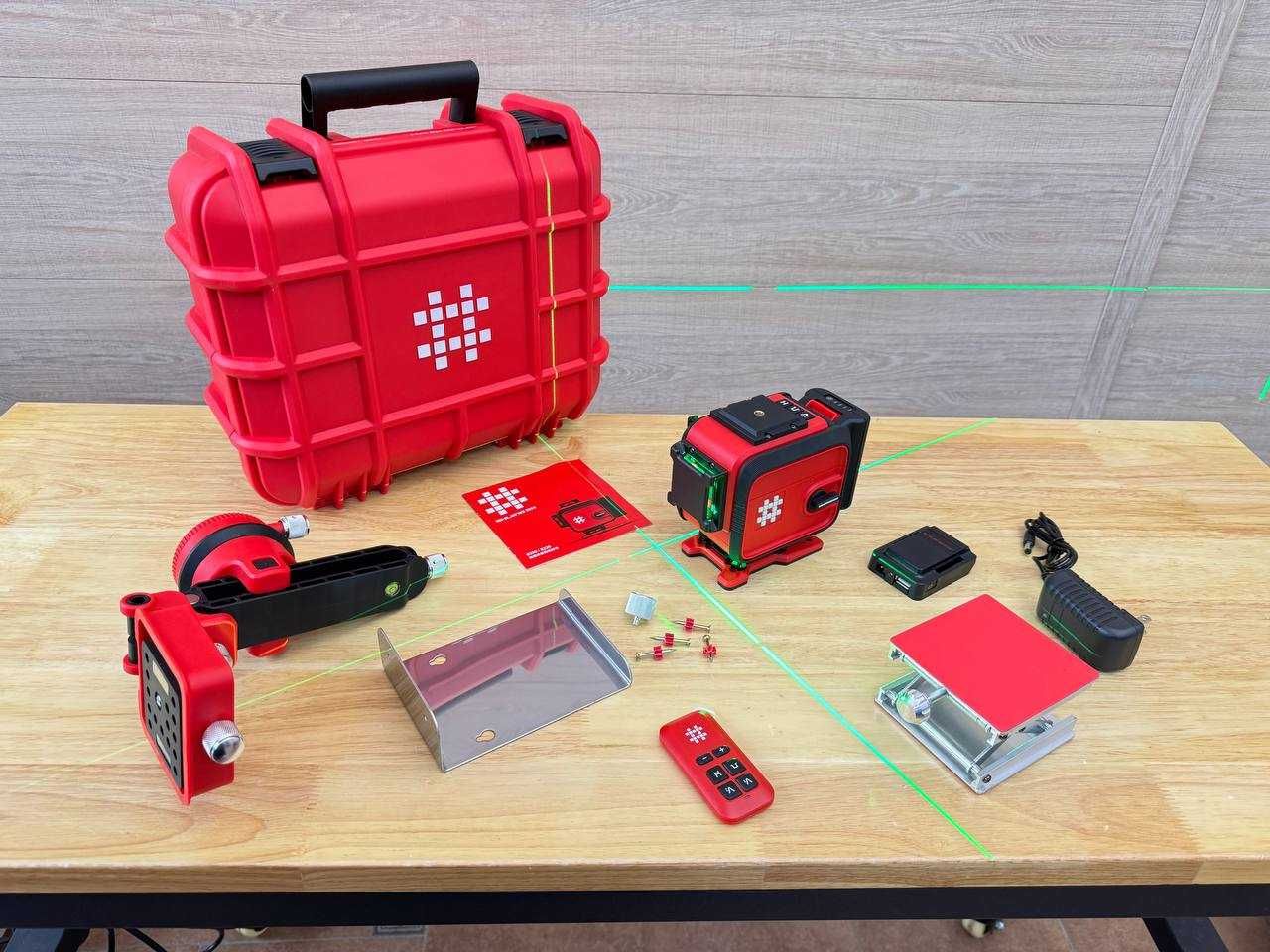Лазерний рівень Shijing 3D з Автовирівнюванням, на акб USB‑C зарядка