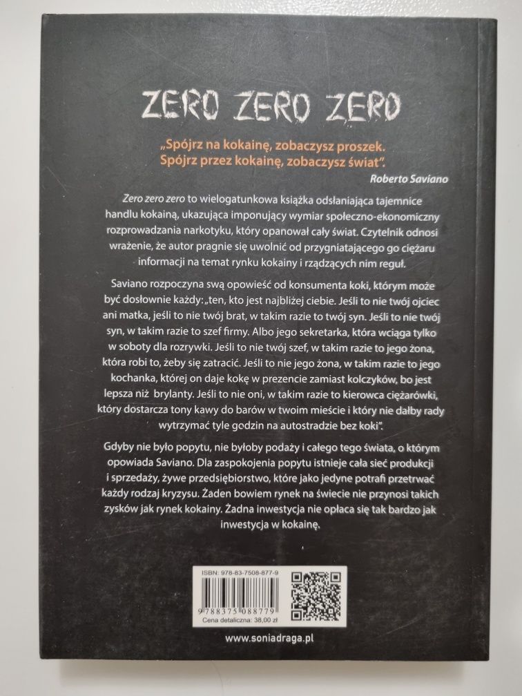 Zero zero zero jak kokainą rządzi światem Roberto Saviano