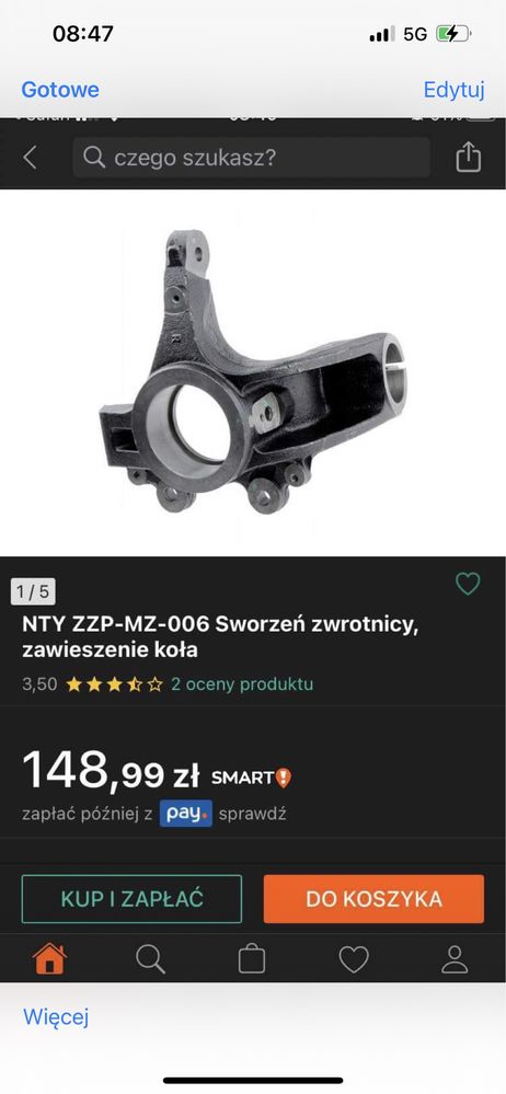 Sworzeń zwrotnicy zawieszenie koła Mazda 3 nowy