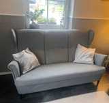 Sofa szara Ikea Strandmon uszak Nordwalla