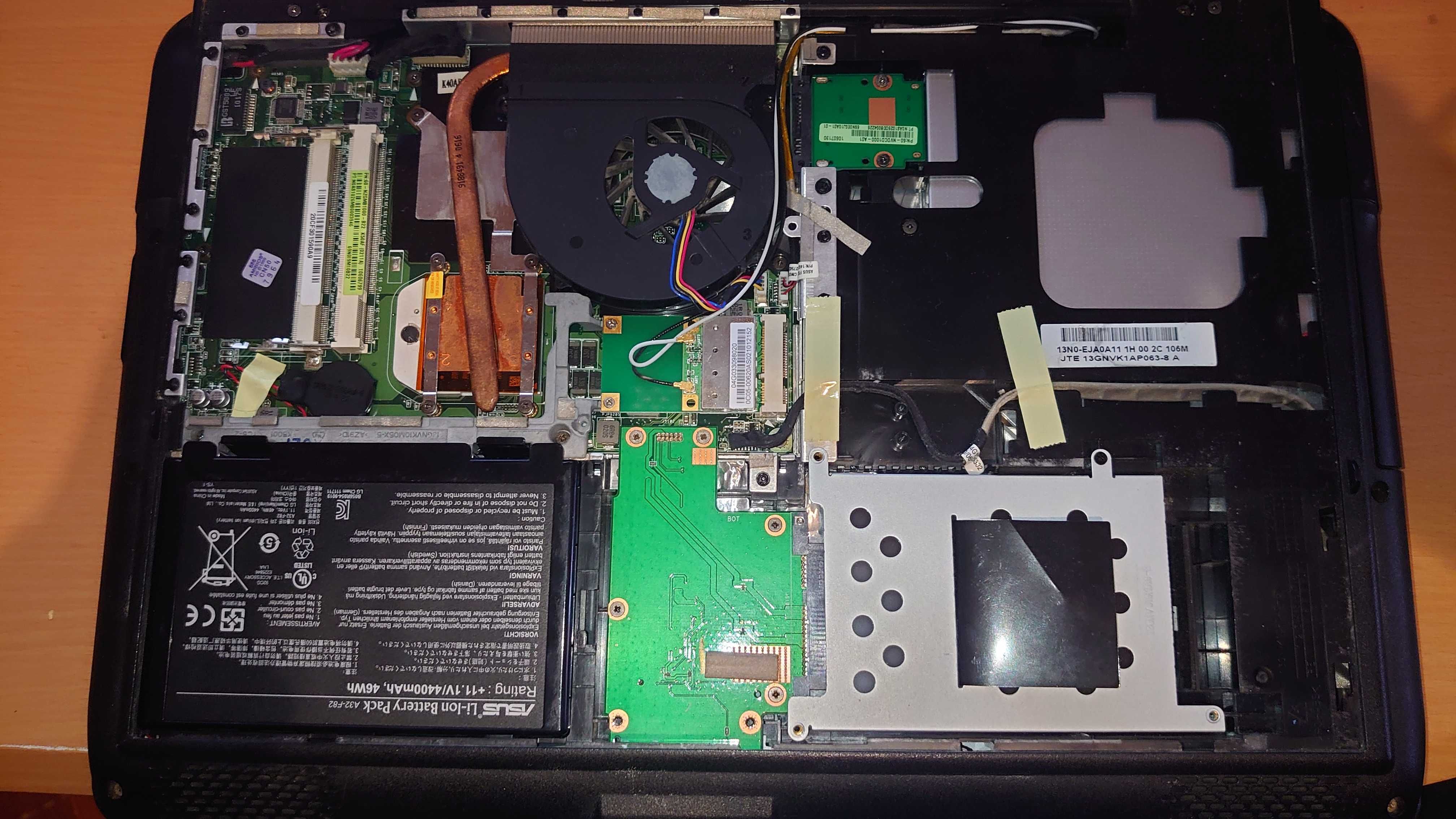 ASUS K50AF Н/Р  на відновлення , запчастини, по-компонентно.