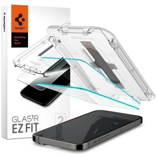 Szkło Hartowane Spigen Glas.TR Ez Fit dla iPhone 14 Pro - 2 Sztuki