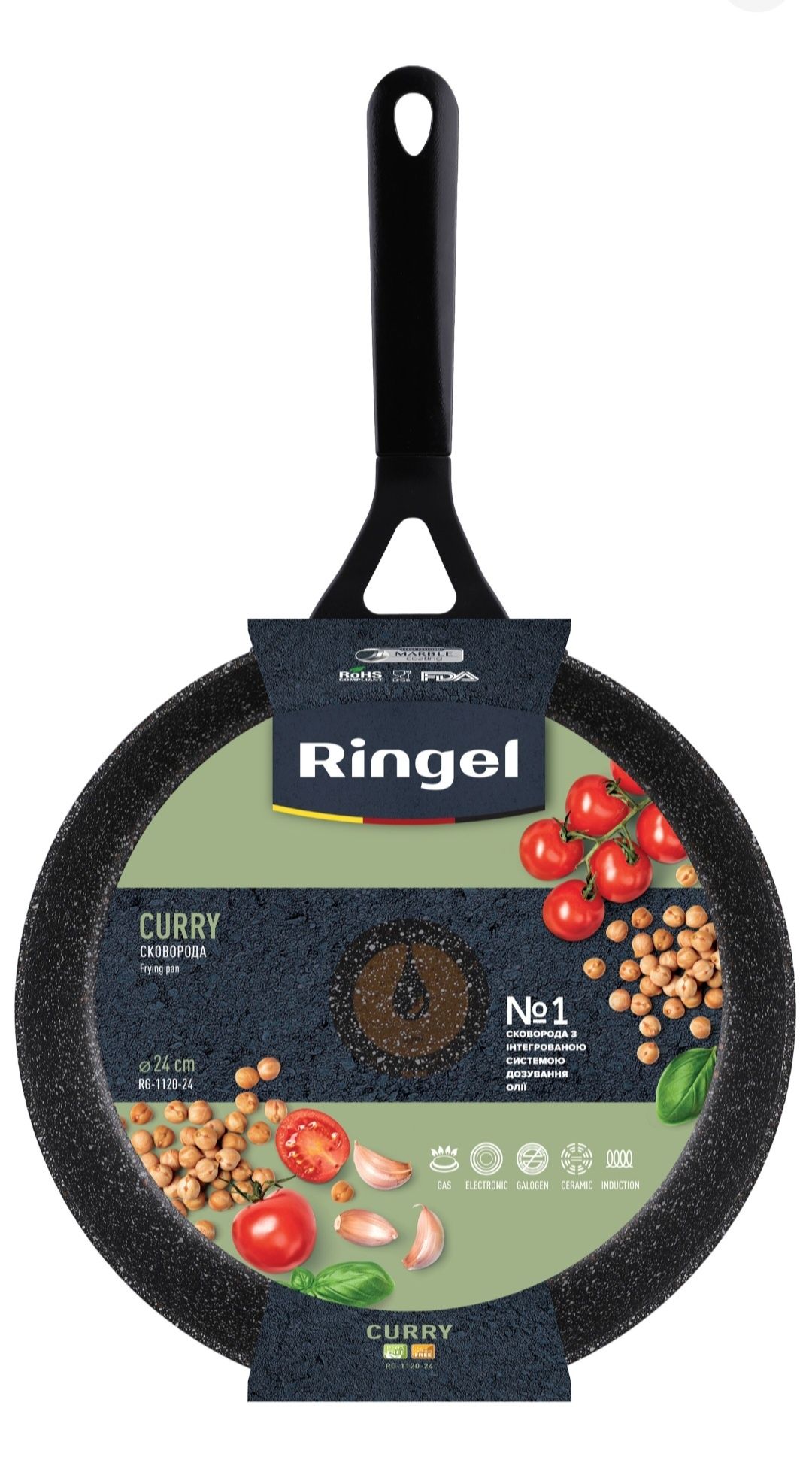 Сковорода глубокая Ringel Curry 20, 24, 26, 28 см