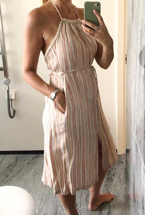 Vestido em linho estampado da Intropia