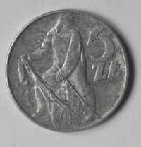 Moneta 5 zł Rybak 1960 rok
