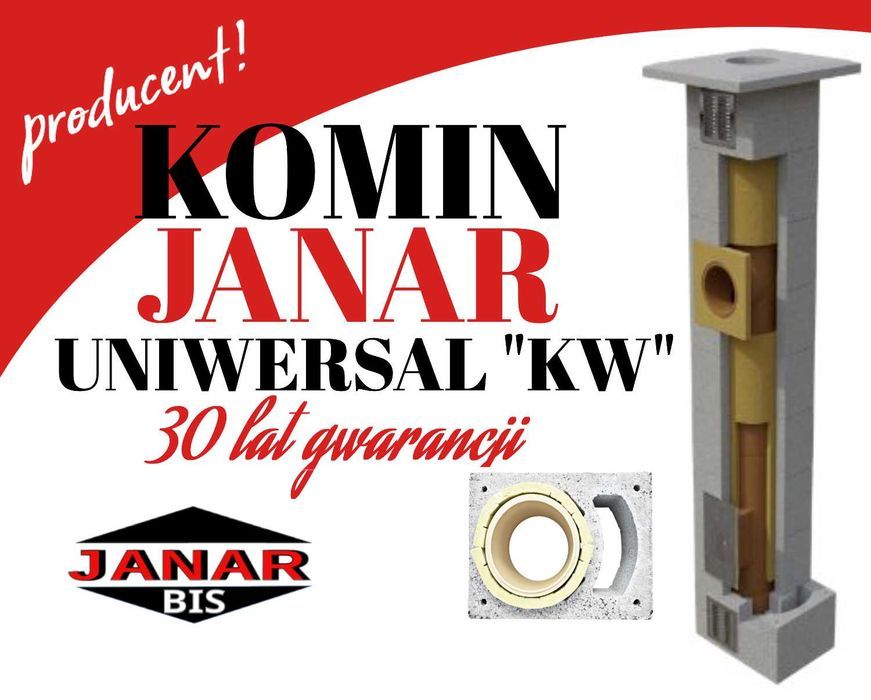 Komin systemowy ceramiczny Janar UNIWERSAL KW 9M