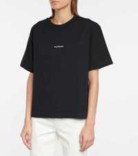 Футболка Acne Studios Logo cotton jersey T-shirt Black