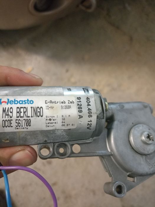 Silnik dachu foltdach Citroen Berlingo