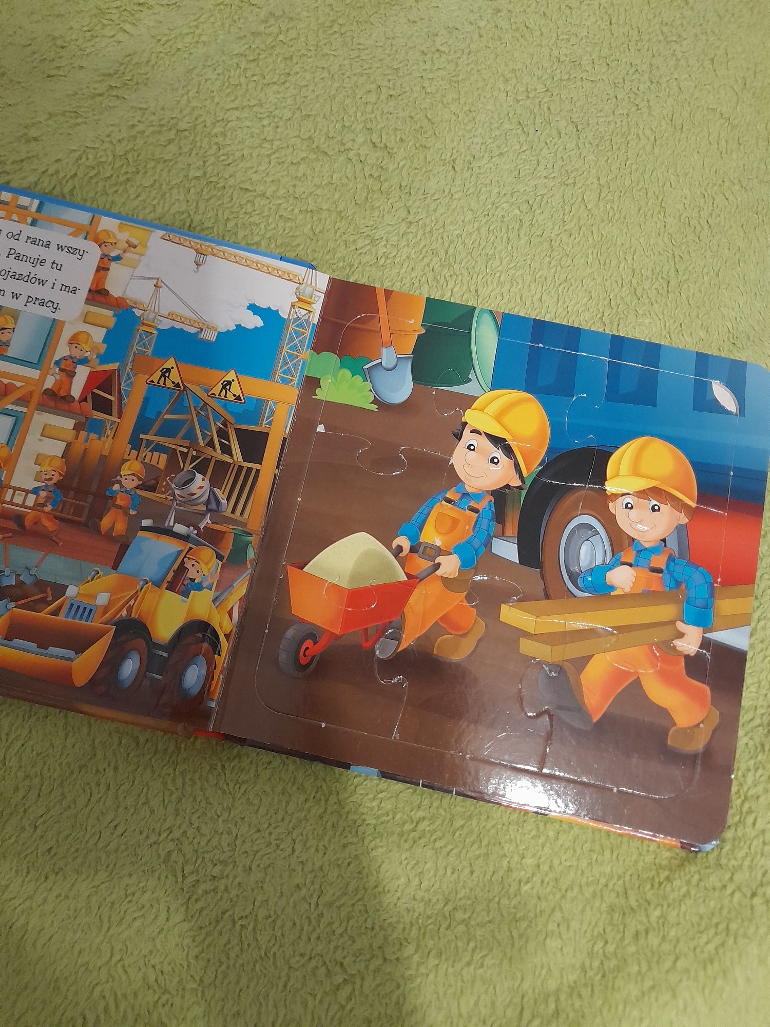 Książeczka na budowie 2w1 puzzle ksiażka