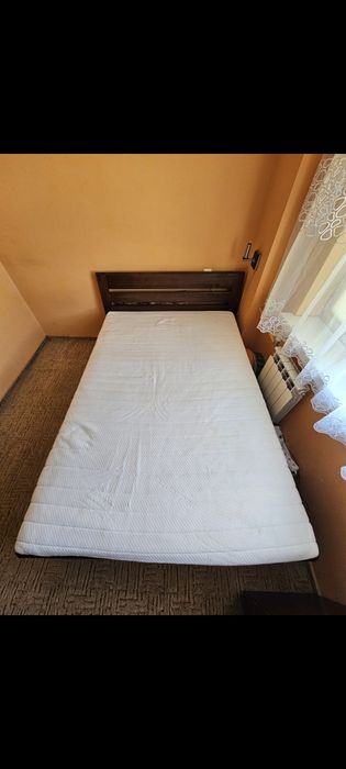 Drewniane Łóżko do sypialni   , SKRZYNIA .