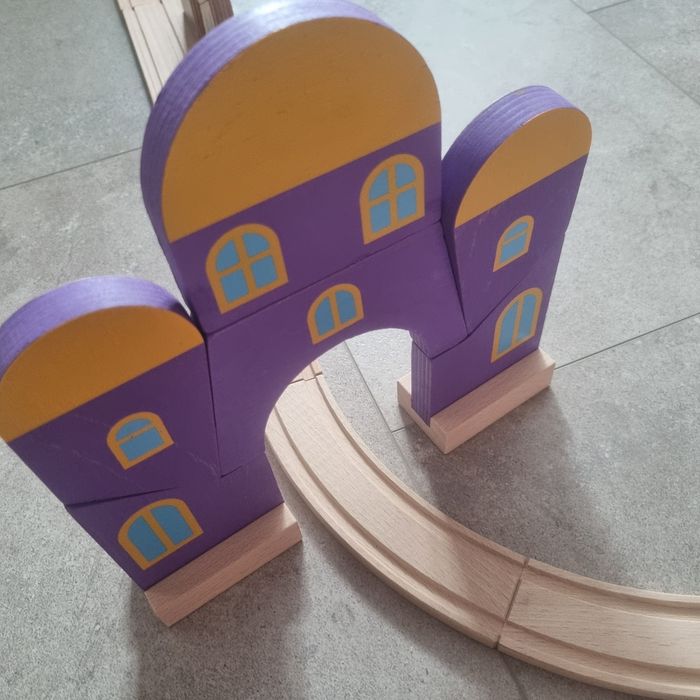 Залізна дорога дерев'яна магнітна дорога