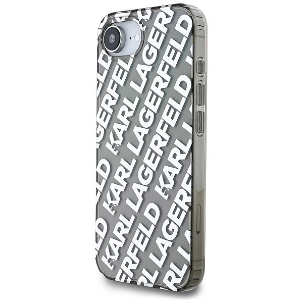 Etui Karl Lagerfeld IML Repeat Logo na iPhone 16e - srebrne