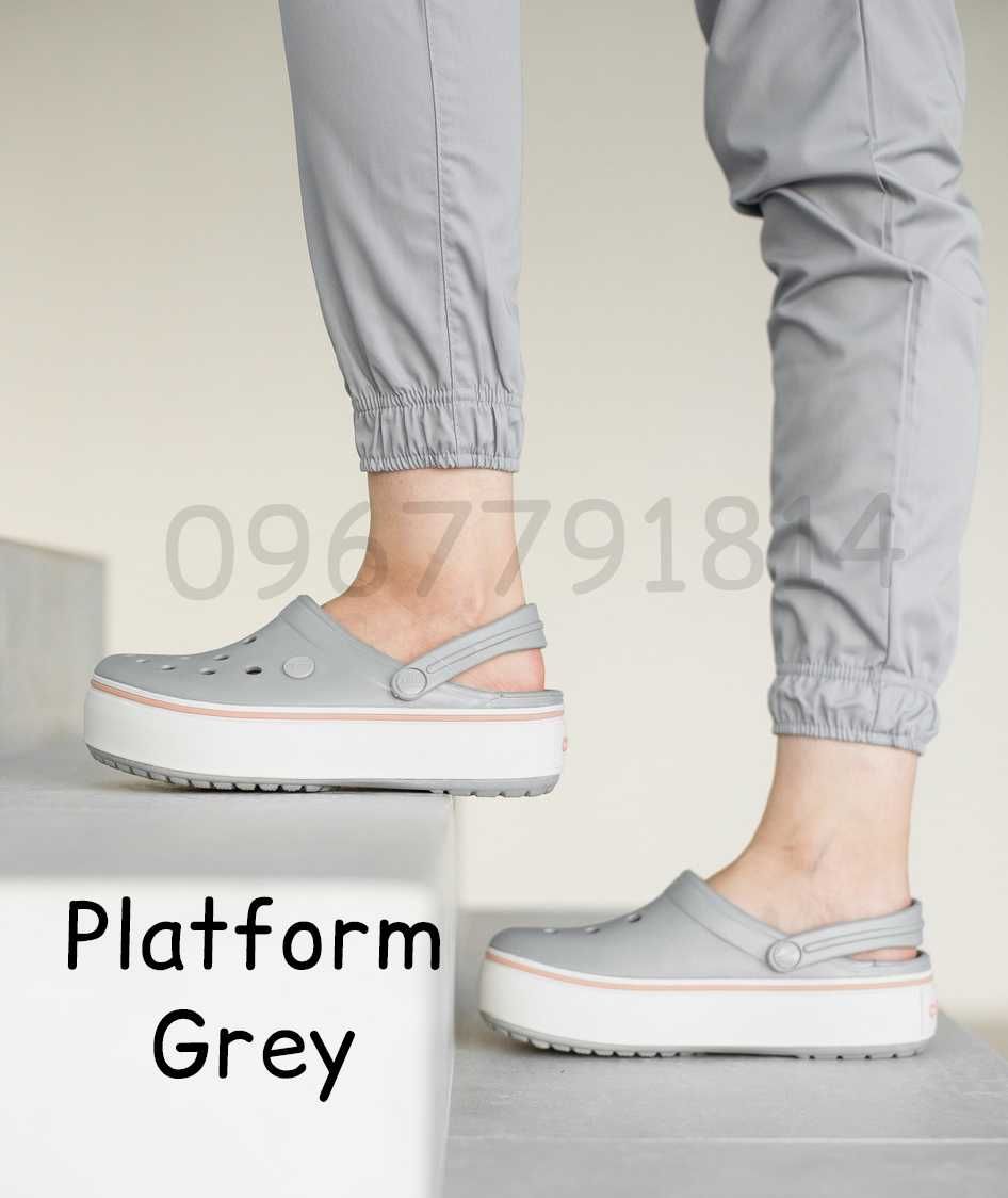 Crocs Crocband Platform кроксы крокбенд на платформе в 6 цветаx