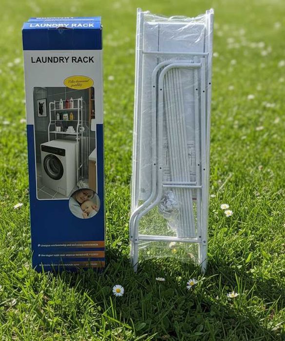 Полка-стеллаж для хранения над стиральной машиной стойка напольный