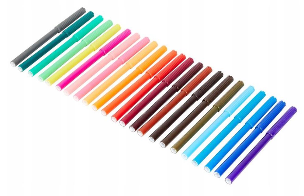 Flamastry pisaki mazaki szkolne dla dzieci 24 szt.