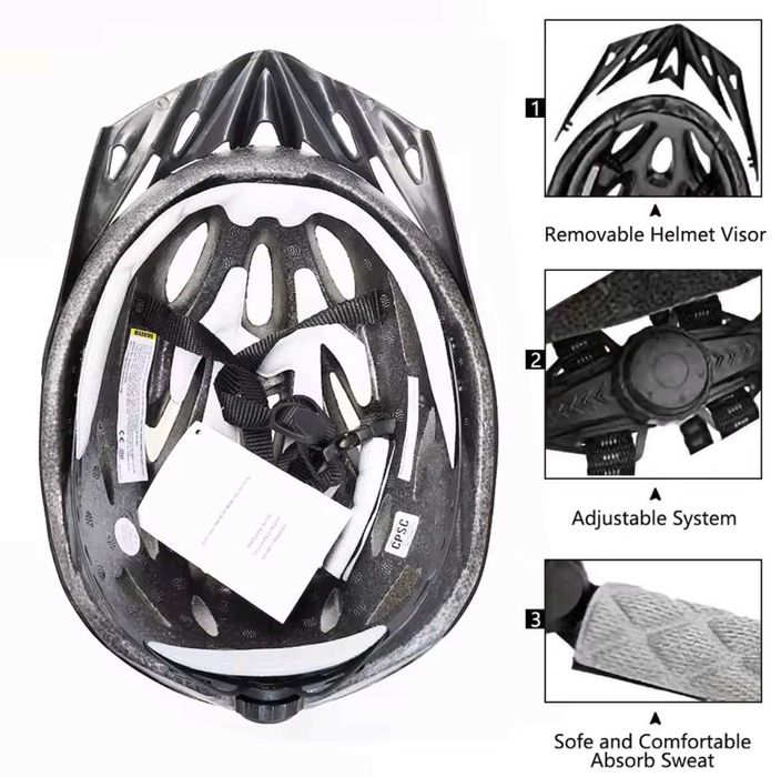 Kask rowerowy PJT V-120A-BLA roz.L57-62,bezpieczeństwo,18otworów
