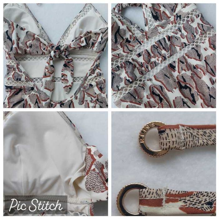 Купальник жіночий суцільний gia з принтом та вирізом Reiss