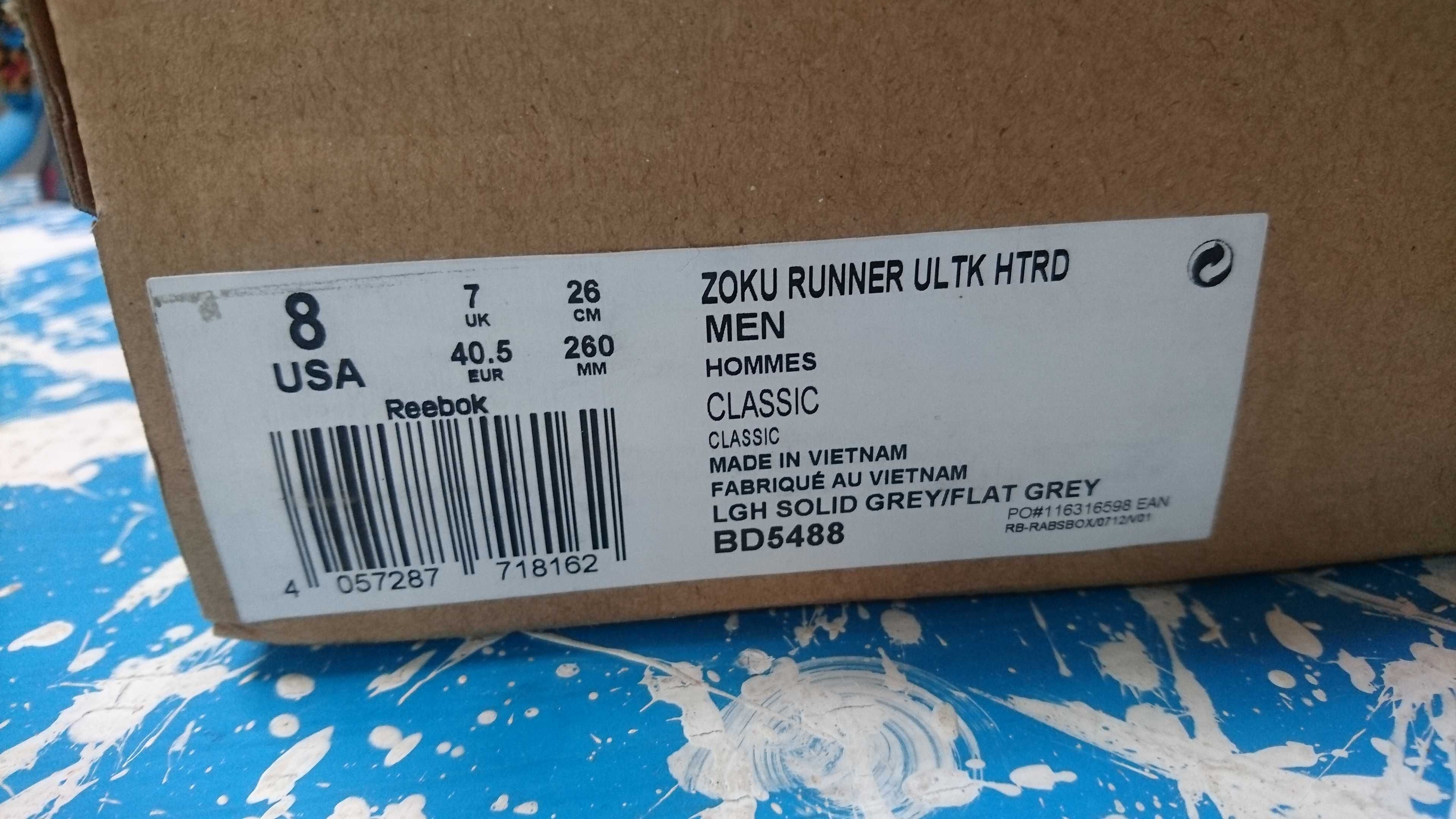 Buty Reebok Zoku Runner Ultraknit Heater Solid Grey R.40,5