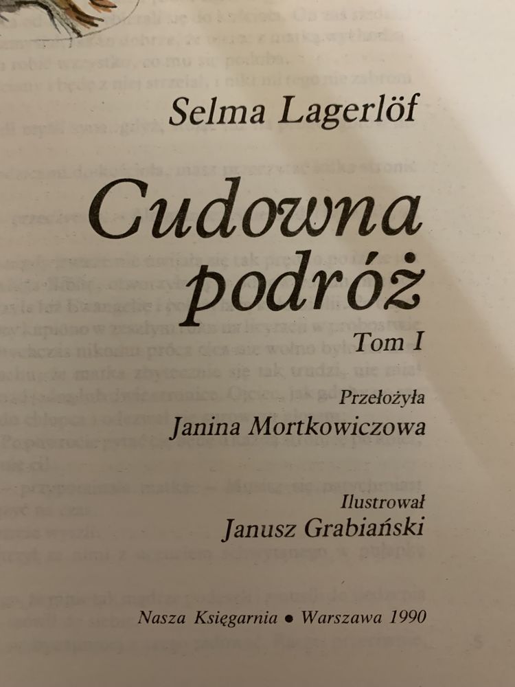 Selma Lagerlöf Cudowna Podróż dwa tomy.