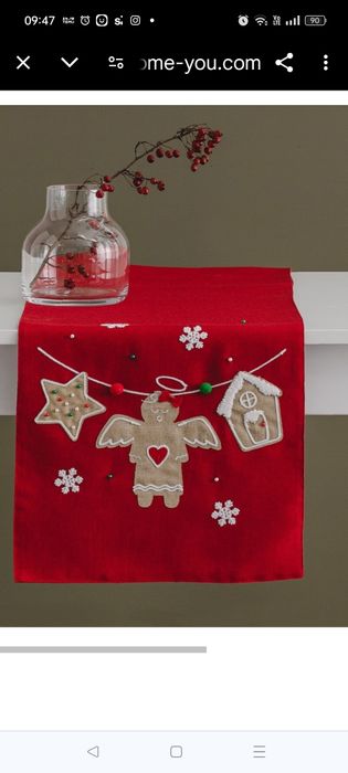 Bieznik świąteczny boże narodzenie święta nowy Home &you 35x180