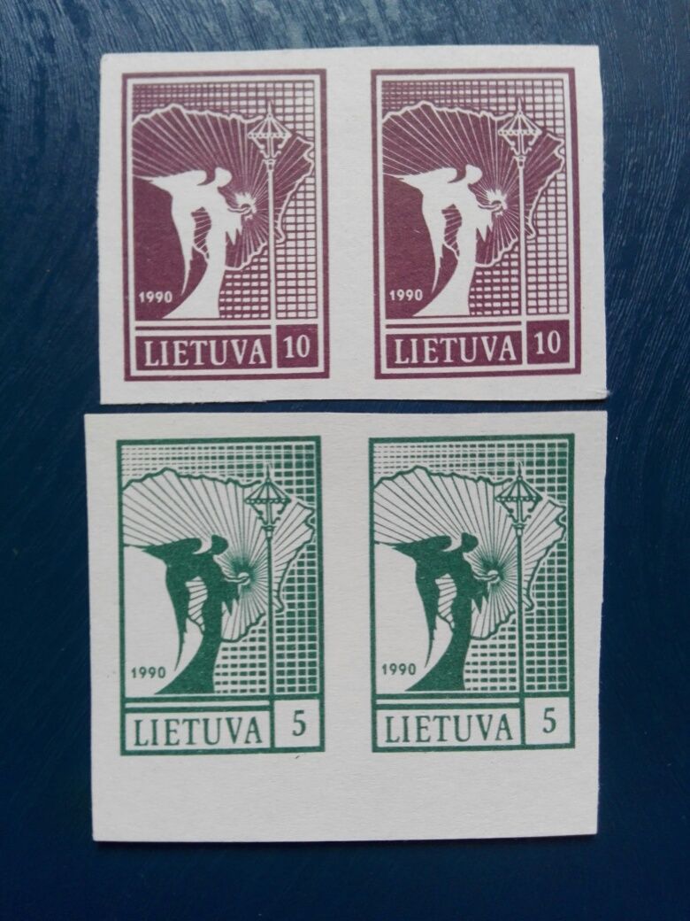 Dwie serie znaczków Litwy w parkach