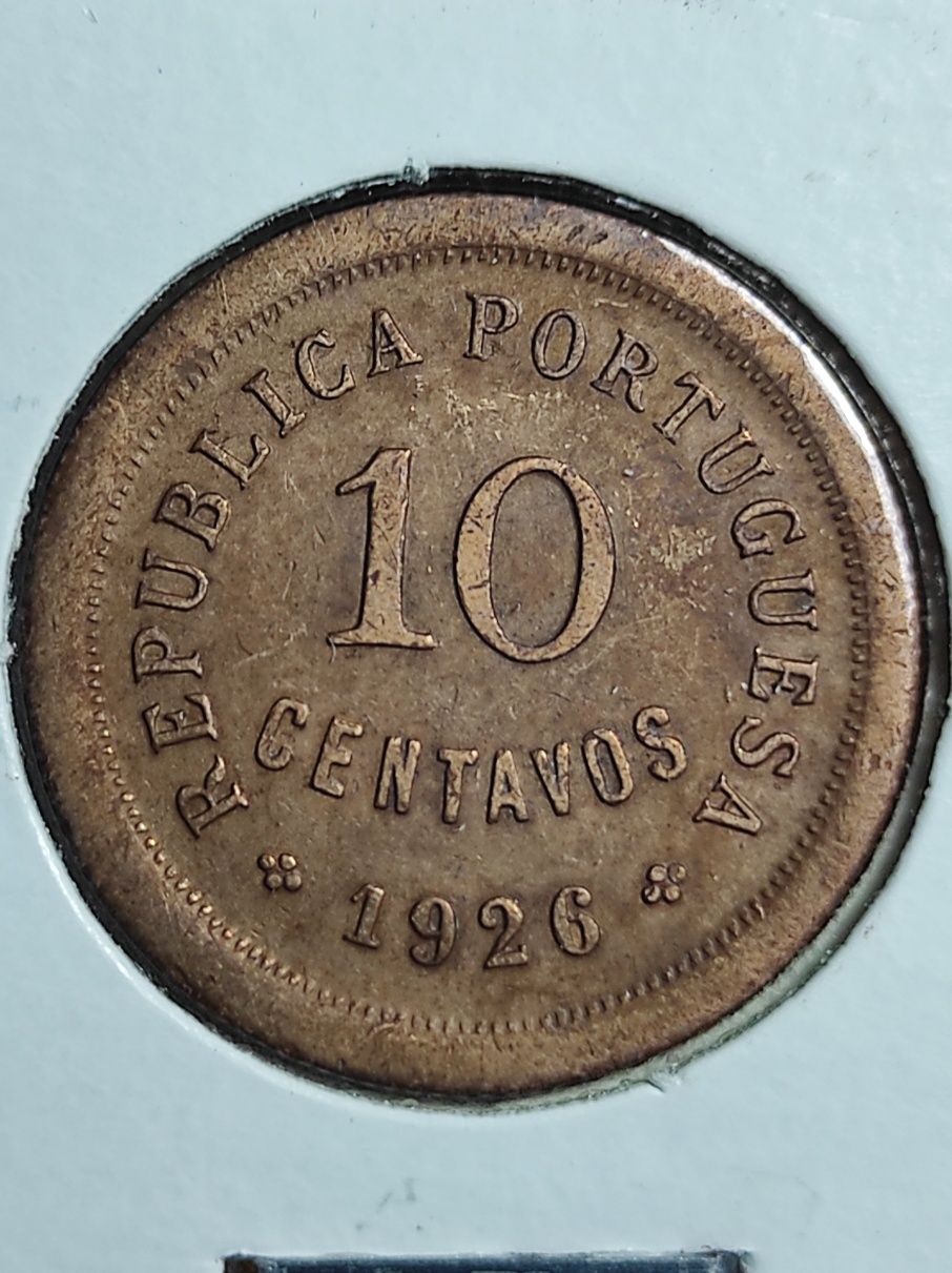 4 moedas de 10 centavos de 1924, 1925, 1926 e 1940.