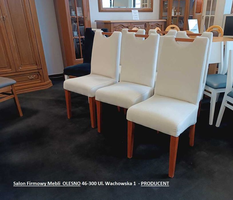 Nowe Krzesło z RĄCZKĄ, Tkanina ZMYWALNA, 6 szt. -45% Wyprzedaż