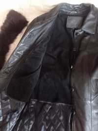 Продам кожаное женское пальто